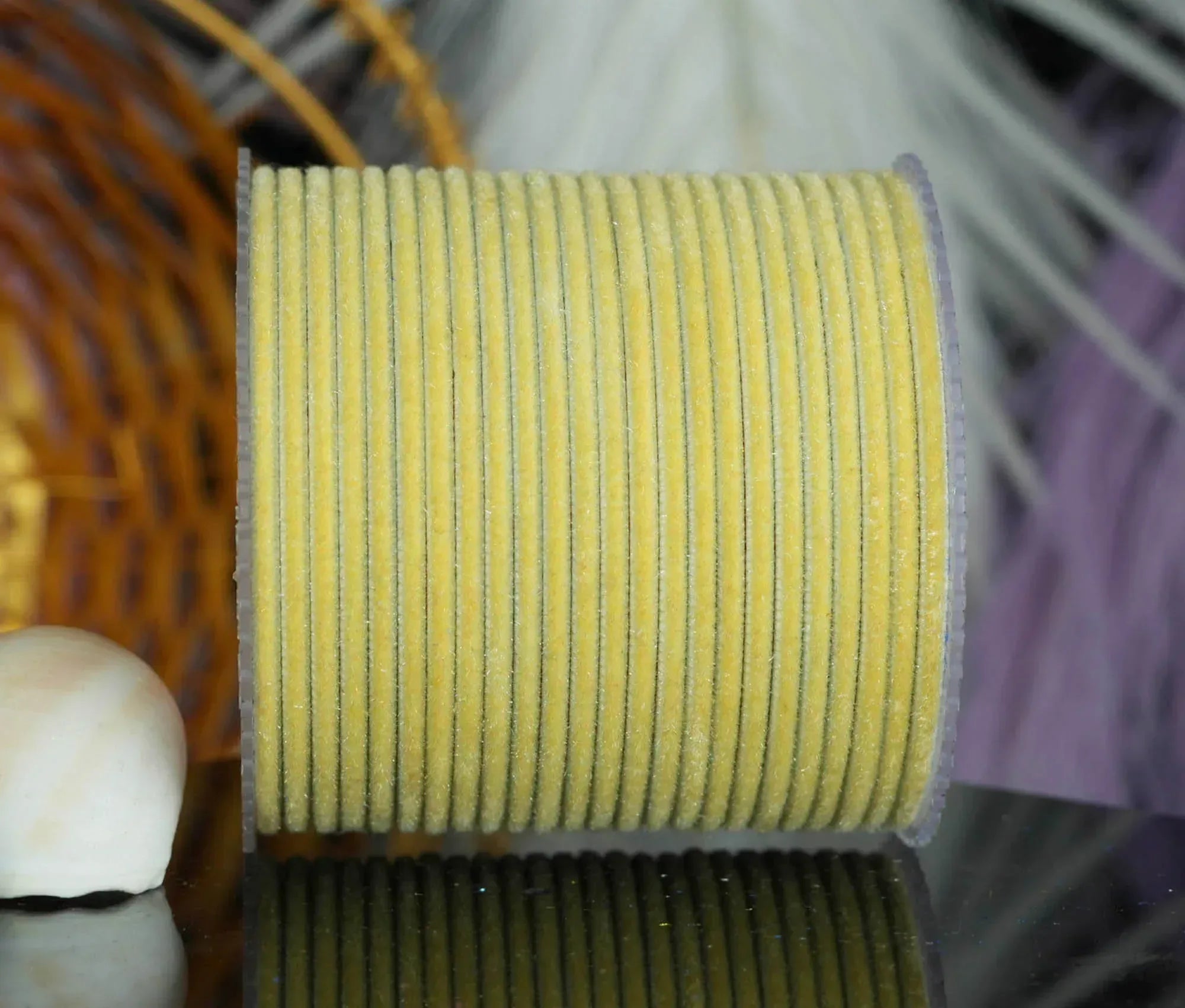 Cream Velvet Metal Bangles for Women & Girls (Pack of 24) - The Golden Cascade